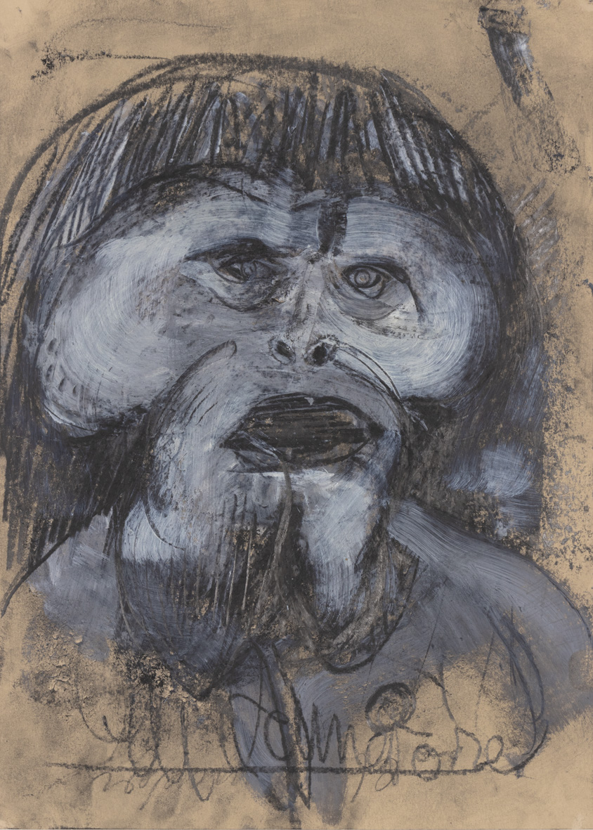 Singe oil on paper 02